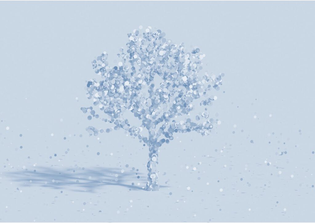 Abstrakte Darstellung eines Baumes für Ökologische Verantwortung