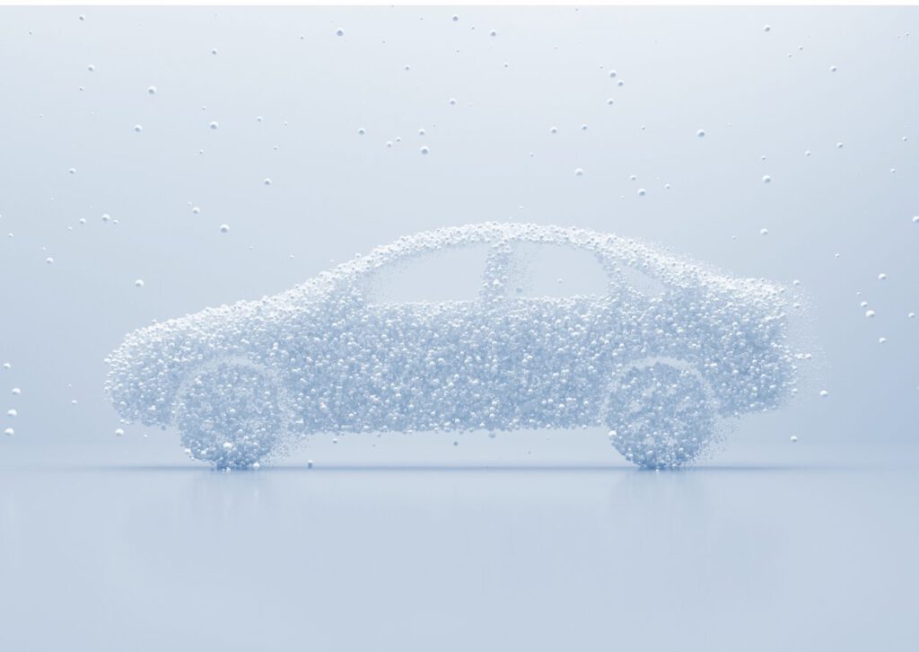 Abstrakte Darstellung eines Autos für Ökonomische Verantwortung